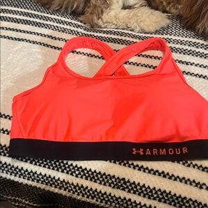 Under Armour Women's Bright Coral Sports Bra